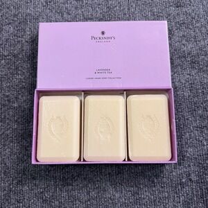 Pecksniff's England Luxury Hand Soap Lavender White Tea (3) 3.5oz Bars